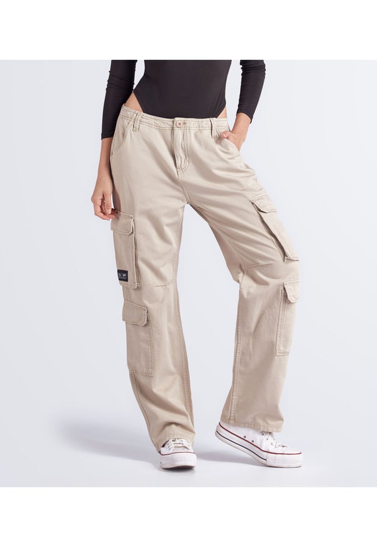 Pantalón Cargo Pantalones Gas Mujer Cintura Pantalones Pioneer