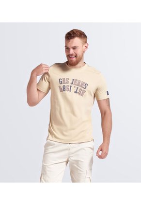 Camiseta Estampada Slim Fit Para Hombre Gas