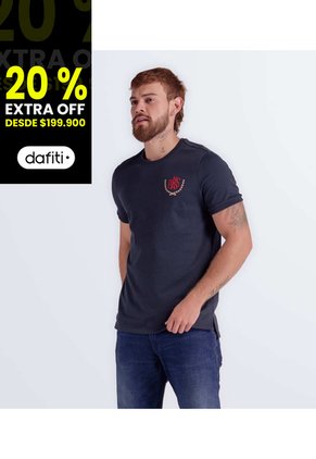 Camiseta Slim Fit Estampada Masculina Gas
