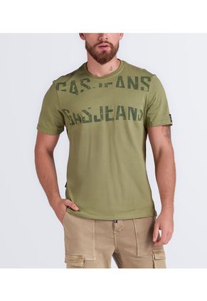 Camiseta Estampada Regular Masculina Gas