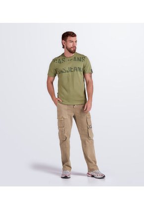 Camiseta Estampada Regular Masculina Gas