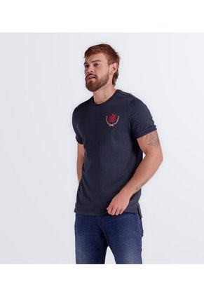 Camiseta Slim Fit Estampada Masculina Gas