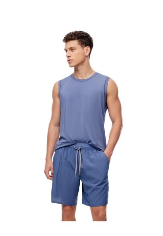 Pantaloneta Deportiva Secado Rápido Azul Para Hombre Azul Gef
