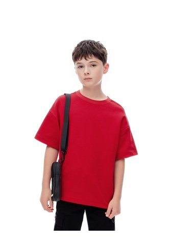 Camiseta Regular Algodón Roja Niño Rojo Gef