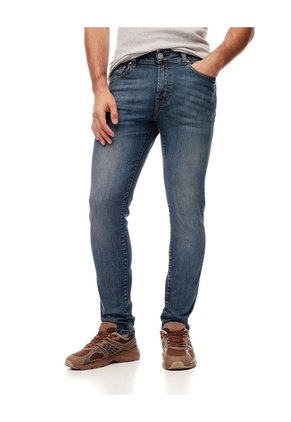 Jean Skinny índigo Medio Hombre Azul Oscuro