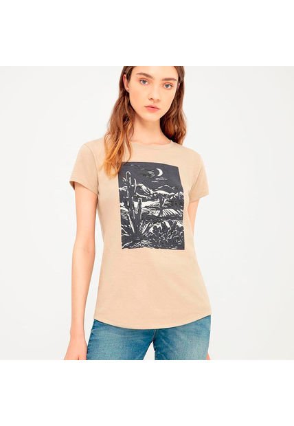 CAMISETA GEF MUJER LOREN CAFÉ