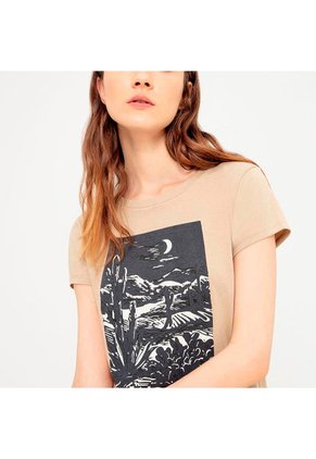 CAMISETA GEF MUJER LOREN CAFÉ