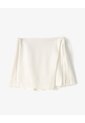 Falda Short Tiro Medio Cruzada Anudada Blanca Mujer Blanco de Gef
