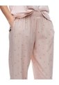 Pantalón Relaxed Tiro Medio Rosado Estampado Mujer Rosa de Gef