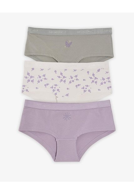 3 Pantys Clasico Punto Tiro Medio Surtido Niña Multicolor