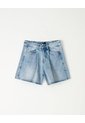 Short Tiro Alto Denim índigo Medio Mujer Azul de Gef