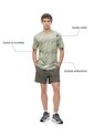 Camiseta Deportiva Control De Humedad Verde Estampada Hombre Verde de Gef