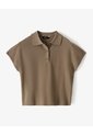 Polo Regular Tejido De Punto Café Mujer Cafe de Gef