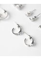 Aretes Pack X6 Plateadas Niña de Gef