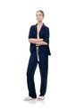 Camisa Regular Manga Corta Azul Estampado Mujer Azul de Gef