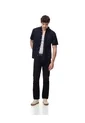 Camisa Manga Corta Regular Lino Azul Hombre Azul de Gef