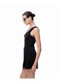 Falda Short Tiro Medio Cruzada Anudada Negra Mujer Negro de Gef