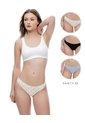 3 Pantys Brasilero Seamless Tiro Medio Surtido Mujer Multicolor de Gef