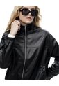 Chaqueta Oversize Sin Capucha Negra Mujer Negro de Gef