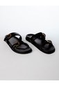 Sandalias Planas Negras Mujer Negro de Gef