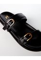 Sandalias Planas Negras Mujer Negro de Gef