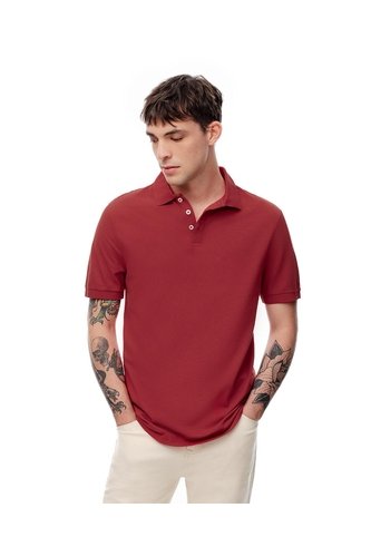 Polo Slim Algodón Roja Hombre Rojo Gef
