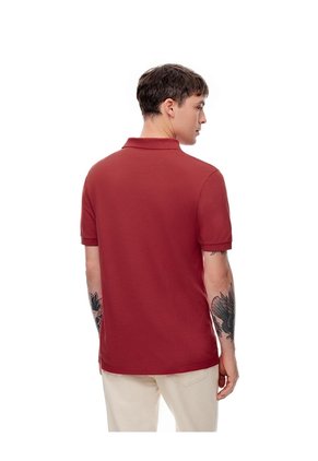 Polo Slim Algodón Roja Hombre Rojo