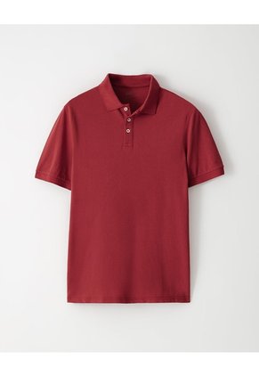 Polo Slim Algodón Roja Hombre Rojo