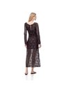 Vestido Midi Encaje Chocolate Mujer Chocolate de Gef
