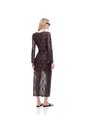 Vestido Midi Encaje Chocolate Mujer Chocolate de Gef