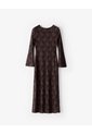 Vestido Midi Encaje Chocolate Mujer Chocolate de Gef