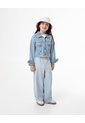 Chaqueta Crop Denim índigo Medio Niña Azul Oscuro de Gef