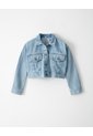 Chaqueta Crop Denim índigo Medio Niña Azul Oscuro de Gef