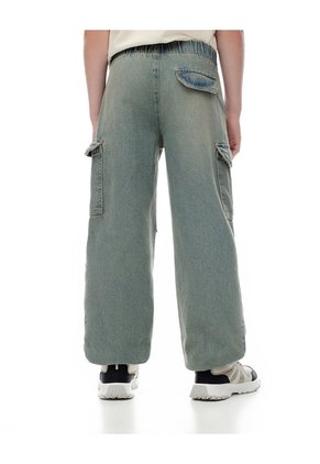 Jean Tipo Jogger Cargo índigo Medio Niño Azul