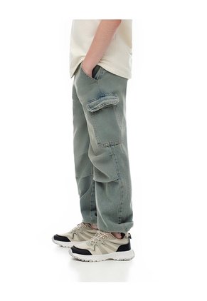 Jean Tipo Jogger Cargo índigo Medio Niño Azul