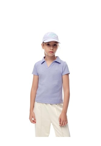 Polo Slim Tejido De Punto Lavanda Niña Lavanda Gef