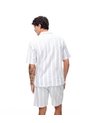 Camisa Manga Corta Regular Algodón Rayas Hombre Blanco de Gef