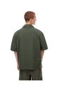 Camisa Manga Corta Oversize Algodón Verde Hombre Verde de Gef