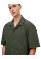 Camisa Manga Corta Oversize Algodón Verde Hombre Verde de Gef
