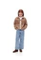 Chaqueta Denim Regular Flecos Café Niña Azul de Gef