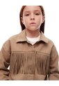 Chaqueta Denim Regular Flecos Café Niña Azul de Gef