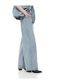 Jean Wide Leg Tiro Alto índigo Medio Mujer Azul de Gef
