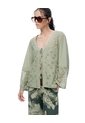 Camisa Oversize Manga Larga Verde Mujer Verde de Gef