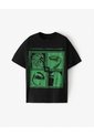 Camiseta Regular Algodón Harry Pother Negra Niño Negro de Gef