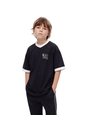 Camiseta Oversize Negra Estampada Niño Negro de Gef