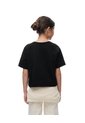 Camiseta Oversize Algodón Negra Niña Negro de Gef