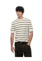 Camiseta Manga Corta Regular Tejido De Punto Rayas Hombre Verde de Gef