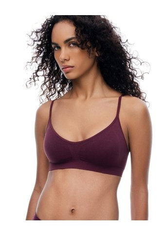 Top Soporte Medio Seamless Vinotinto Mujer Violeta Gef