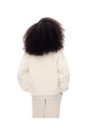 Chaqueta Bomber Efecto Peluche Crema Niña Beige