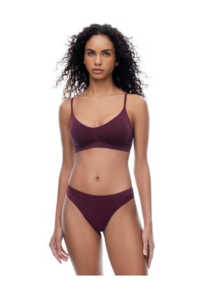 Top Soporte Medio Seamless Vinotinto Mujer Violeta